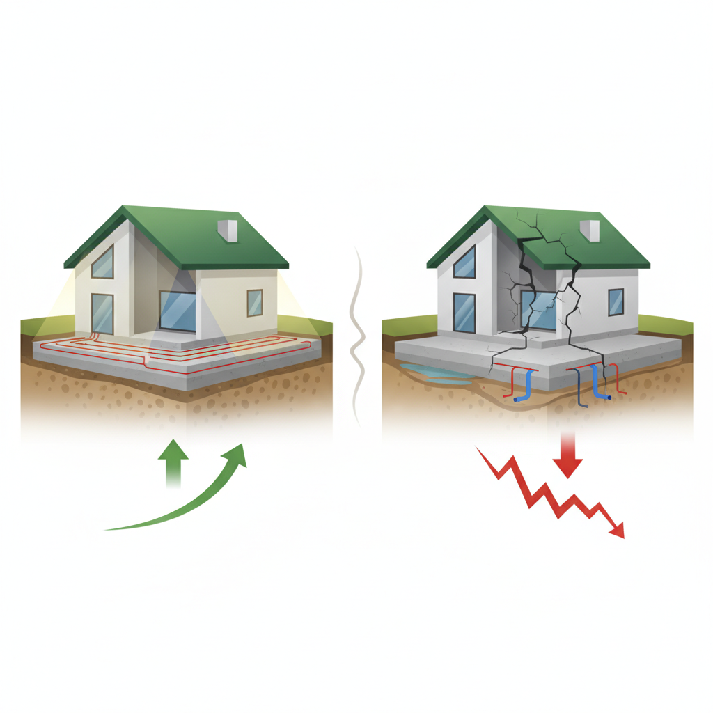 фото Плиточный фундамент: плюсы и минусы для частного дома