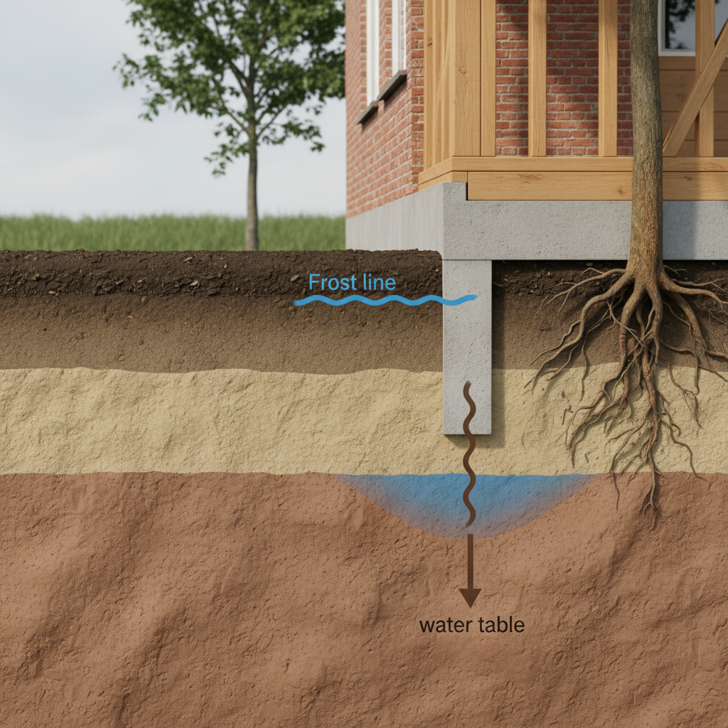 фото Глубина заложения ленточного фундамента: на что влияет