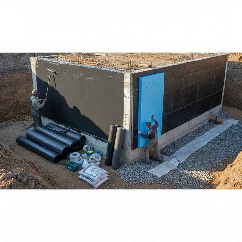 фото Гидроизоляция фундамента: материалы и способы нанесения