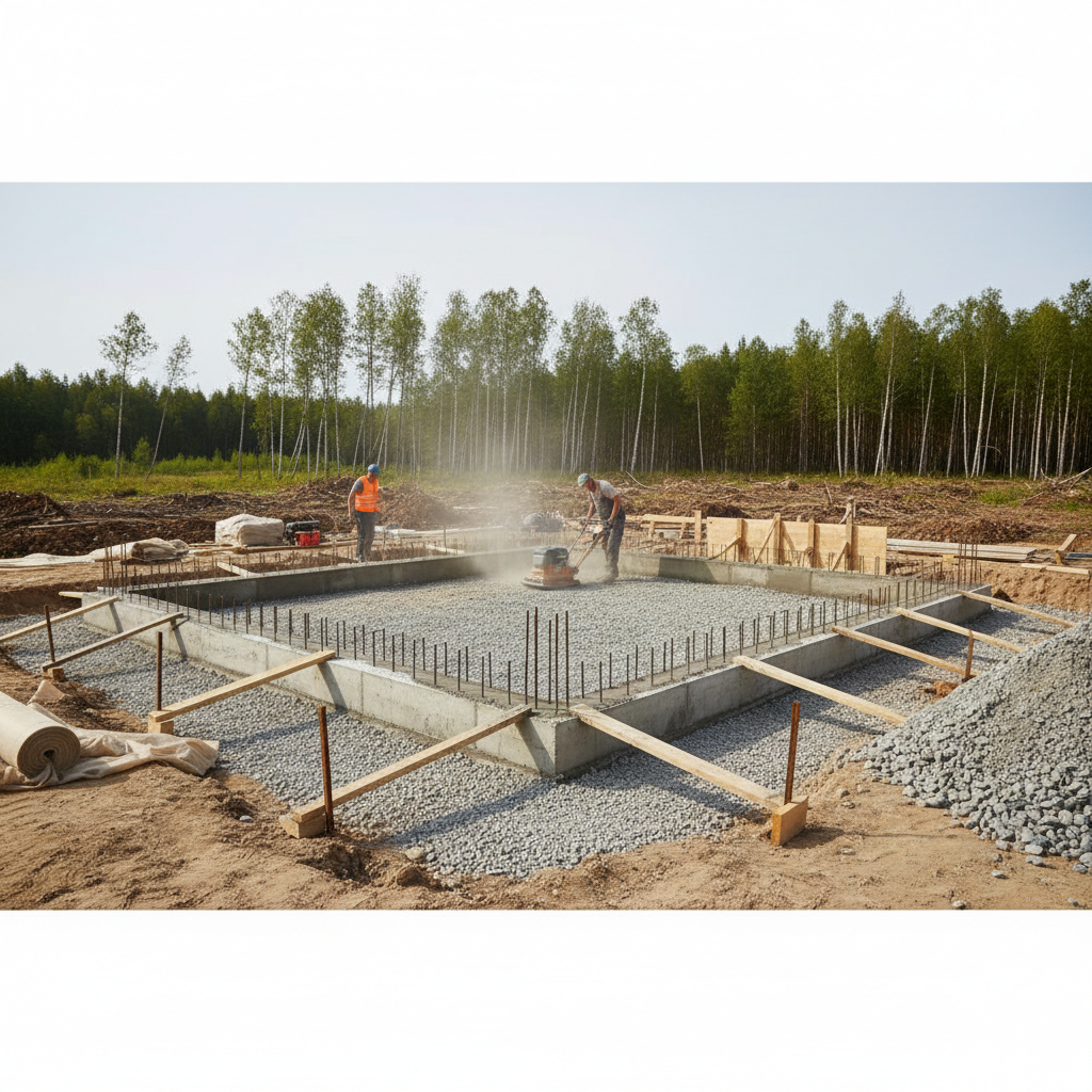 фото Фундамент под баню: особенности и рекомендации