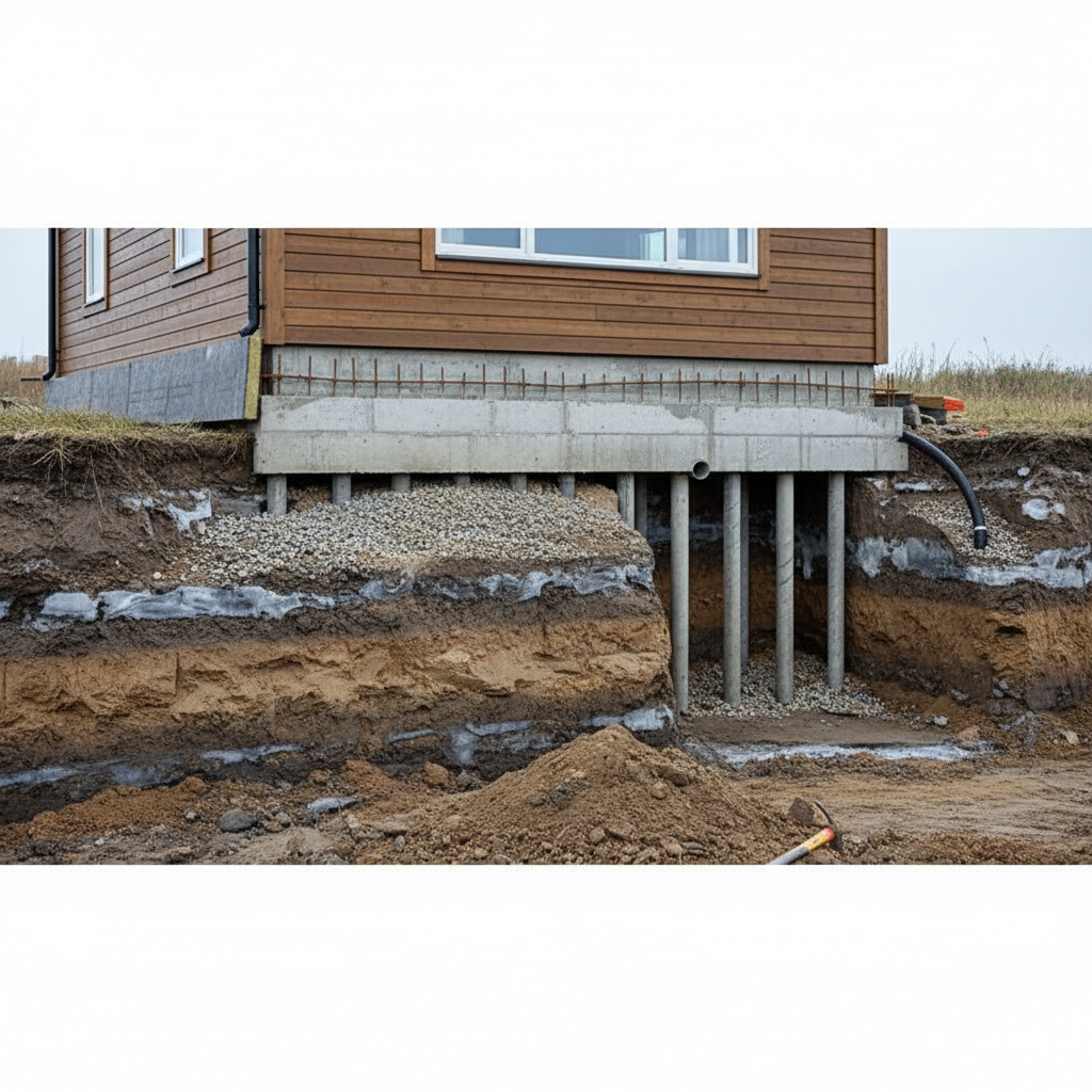 фото Фундамент на пучинистых грунтах: как избежать деформации