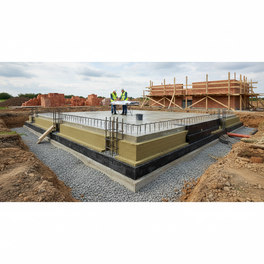 фото Фундамент под кирпичный дом: особенности проектирования