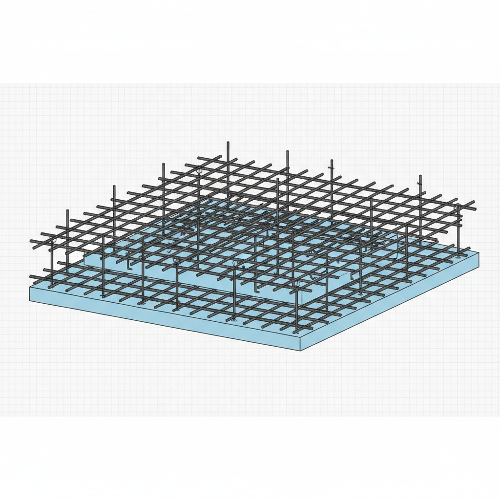 фото Схема армирования плитного фундамента