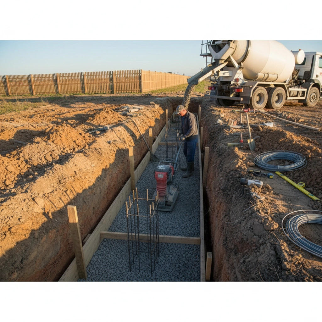 фото Фундамент под забор: глубина и технология