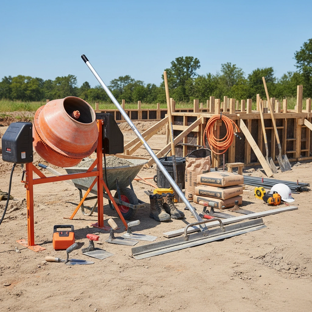 фото Какие инструменты нужны для заливки фундамента