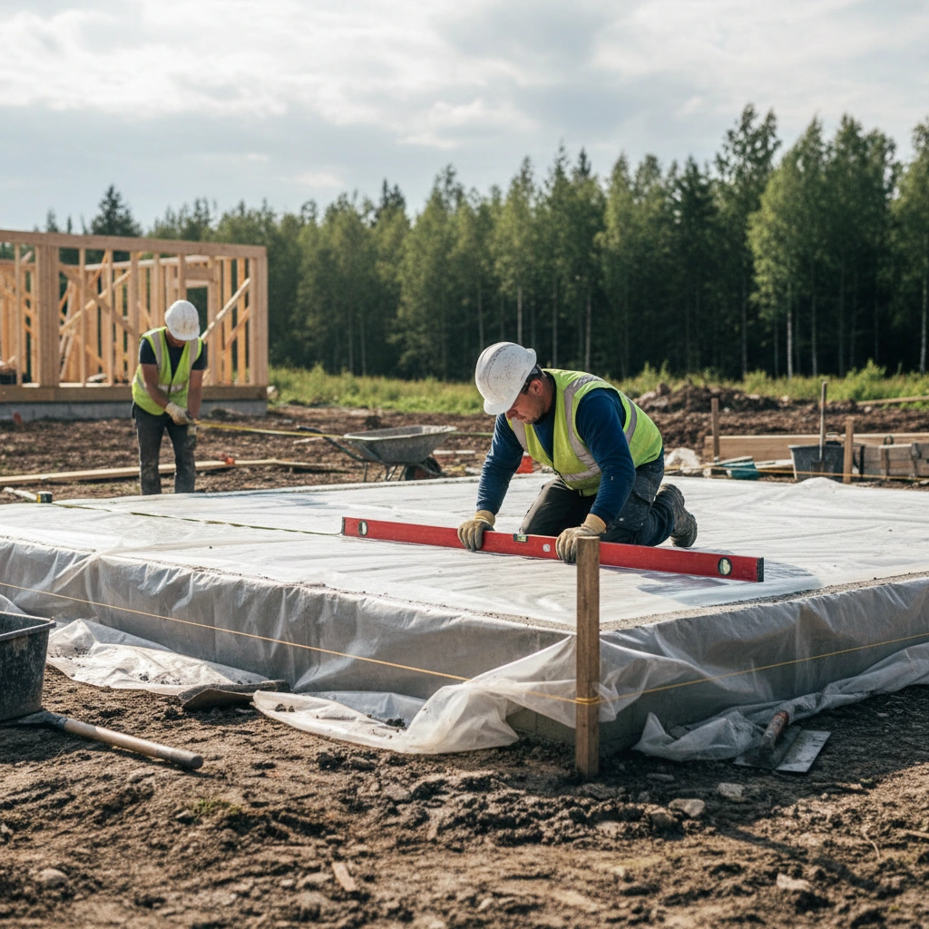 фото Как проверить горизонтальность фундамента