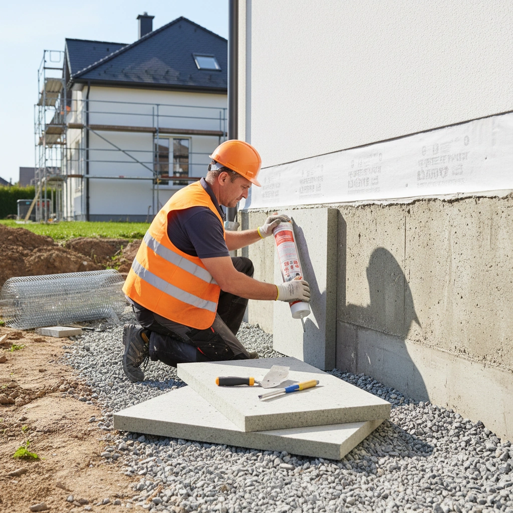 фото Как утеплить цоколь фундамента