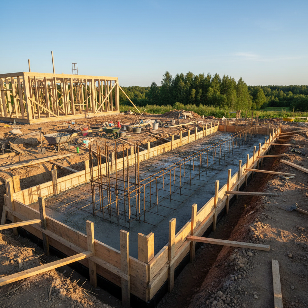 Фундамент под деревянный дом: нужно ли армирование | статья от компании ФундаментПодКлюч